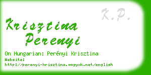 krisztina perenyi business card